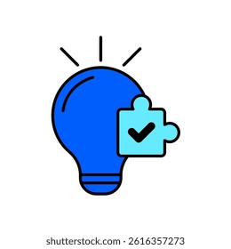 Icon a solution, isolated against a clean background.