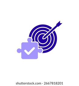 Icono de una solución, aislado contra un fondo limpio.