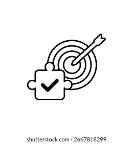 Icono de una solución, aislado contra un fondo limpio.