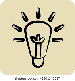 Icon Solving. related to Machine Learning symbol. hand drawn style. simple design editable