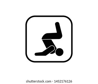 Icon of someone doing gymnastics in the fitness center, designed with a glyph style isolated on white background.- vector EPS 10