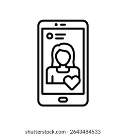 Icon of someone doing live streaming on social media