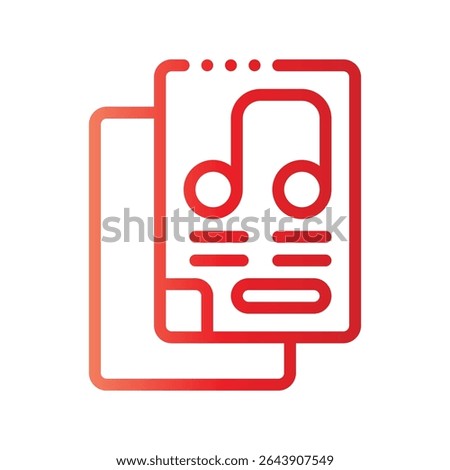 icon song folder with style gradient