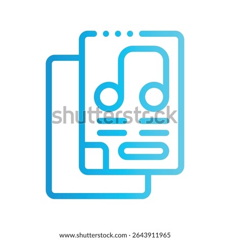 icon song folder with style gradient