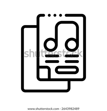 icon song folder with style outline