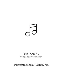 Icon Song note graphic design single icon vector