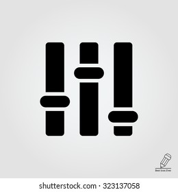 Icon of sound mixer console panel