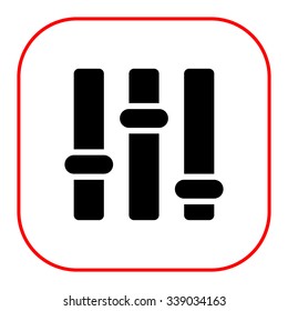 Icon of sound mixer console panel