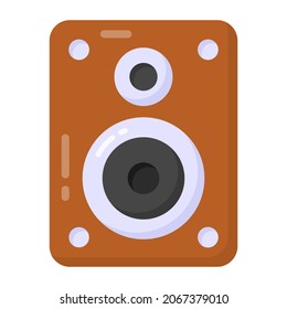 Icon of sound speaker in flat style 