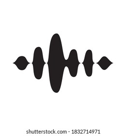 icono de onda de sonido sobre fondo blanco, ilustración vectorial