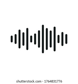 The icon of the sound wave. Simple vector illustration on a white background.