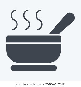 Icon Soup Bowl. related to Breakfast symbol. glyph style. simple illustration