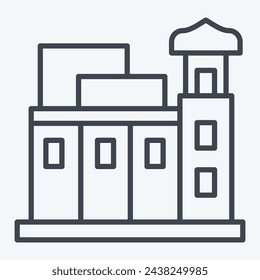 Icon Souq Waqif. related to Qatar symbol. line style. simple design illustration.
