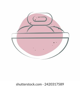 Icon Soybean. related to Vegan symbol. Color Spot Style. simple design editable. simple illustration