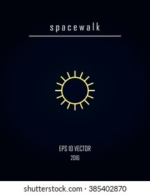 Icon space. Lines. Vector. Isolated.