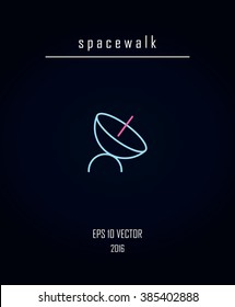 Icon space. Lines. Vector. Isolated.