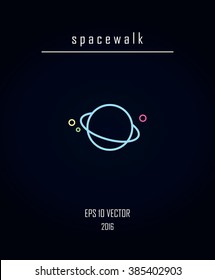 Icon space. Lines. Vector. Isolated.