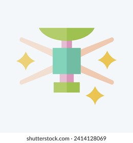 Icon Space Probe. related to Satellite symbol. flat style. simple design editable. simple illustration