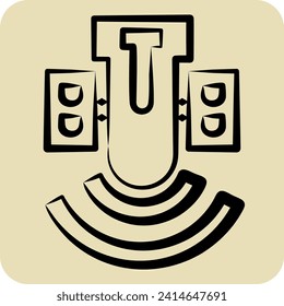 Icon Space Telescope. related to Satellite symbol. hand drawn style. simple design editable. simple illustration