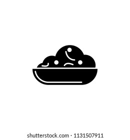 The icon of spaghetti. Simple flat icon illustration of spaghetti for a website or mobile application on white background