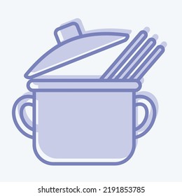 Icono Spaghetti. adecuado para el símbolo educativo. estilo de dos tonos. diseño simple editable. vector de plantilla de diseño. ilustración simple