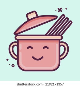 Icono Spaghetti. adecuado para el símbolo educativo. Estilo MBE. diseño simple editable. vector de plantilla de diseño. ilustración simple
