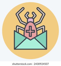 Icon Spam. related to Post Office symbol. color mate style. simple design editable. simple illustration