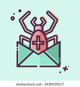 Icon Spam. related to Post Office symbol. MBE style. simple design editable. simple illustration