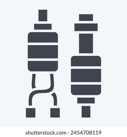 Icon Spare Motor. related to Drone symbol. glyph style. simple design illustration