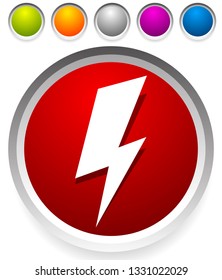 Icon with spark, lighting bolt symbol for electrical themes