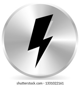 Icon with spark, lighting bolt symbol for electrical themes