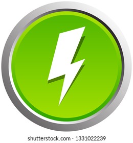 Icon with spark, lighting bolt symbol for electrical themes