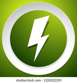 Icon with spark, lighting bolt symbol for electrical themes