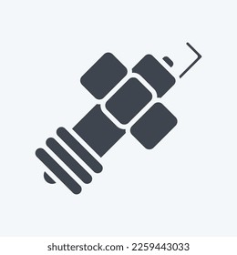 Icon Spark Plug. related to Car Service symbol. Glyph Style. repairin. engine. simple illustration