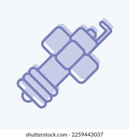 Icon Spark Plug. related to Car Service symbol. Two Tone Style. repairin. engine. simple illustration