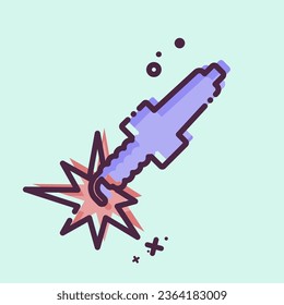 Icon Spark Plug. related to Car ,Automotive symbol. MBE style. simple design editable. simple illustration
