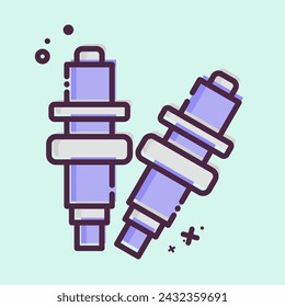 Icon Spark Plug. related to Garage symbol. MBE style. simple design editable. simple illustration