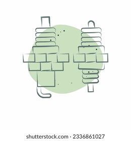 Icon Spark Plug. related to Racing symbol. Color Spot Style. simple design editable. simple illustration