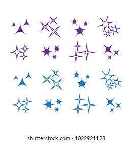 Icon sparkle line. Bright firework, decoration twinkle, shiny flash 