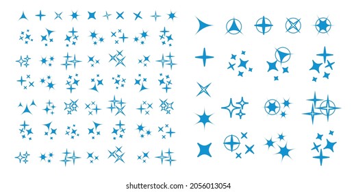 Icon sparkle line. Bright firework, decoration twinkle, shiny flash