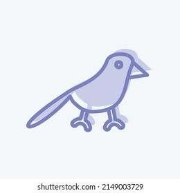 Icon Sparrow. suitable for Spring symbol. two tone style. simple design editable. design template vector. simple symbol illustration
