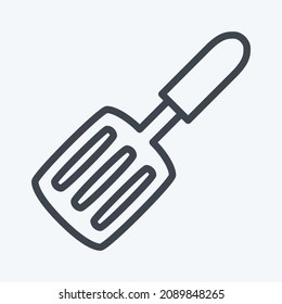 Icon Spatula - Line Style - Simple illustration,Editable stroke,Design template vector, Good for prints, posters, advertisements, announcements, info graphics, etc.