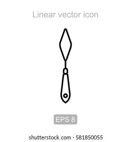 Icon of the spatula in a linear style