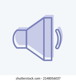 Altavoz de iconos 1. adecuado para el símbolo de interfaz web. estilo de dos tonos. diseño simple editable. vector de plantilla de diseño. ilustración de símbolo simple