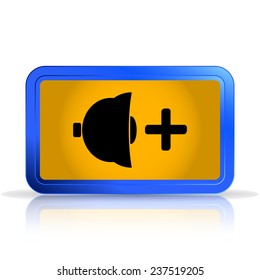 Icon speaker louder. Isolated on white background. Specular reflection. Made vector illustration
