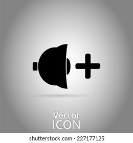 Icon speaker louder. Made in vector