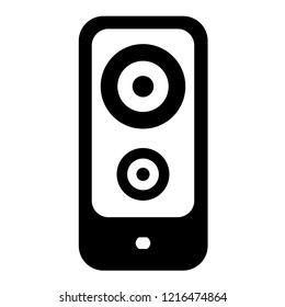 Icon speaker music sound isolated technology vector icon