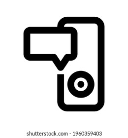 Altavoz de iconos con contorno de estilo 