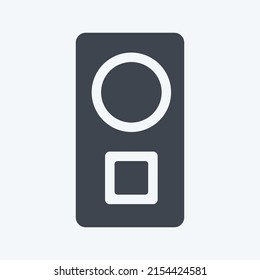 Symbolsprecher. geeignet für Partysymbolen. Glyph-Stil. einfaches Design bearbeitbar. Designvorlage, Vektor. einfache Symbolillustration