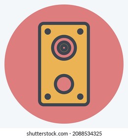 Icon Speakers - Color Mate Style - Simple illustration,Editable stroke,Design template vector, Good for prints, posters, advertisements, announcements, info graphics, etc.
